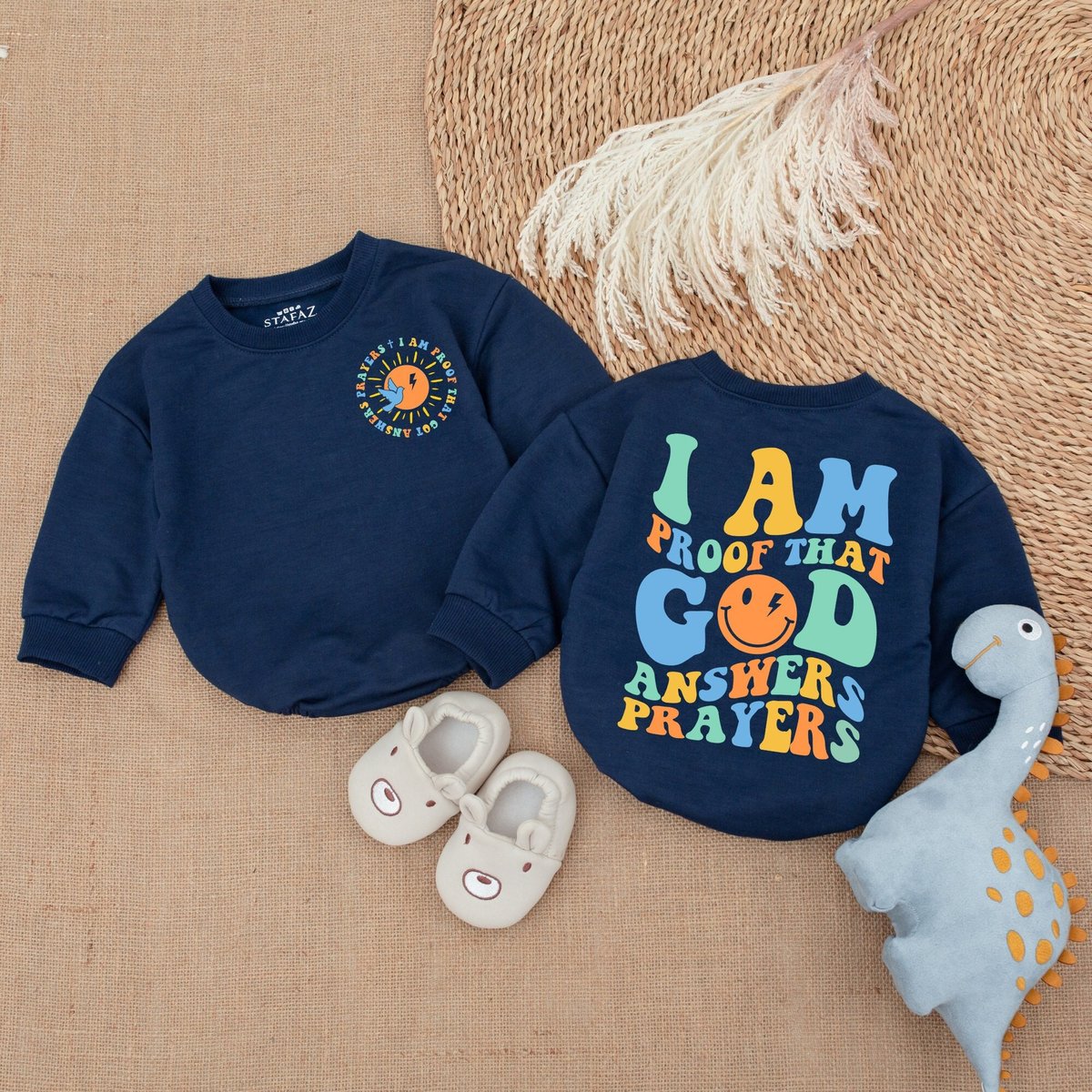 I am Proof That God Answers Prayers Christian Baby Clothes Gender Reveal Baby BodysuitCute Baby Anno