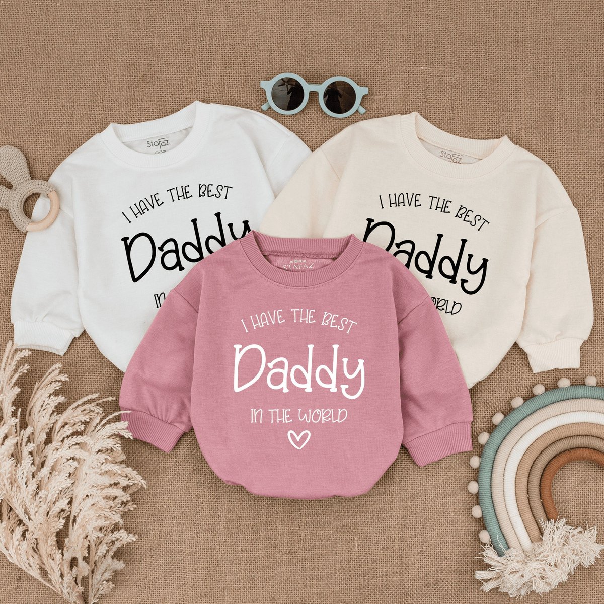 I have the best daddy in the world Romper Fathers Day Gift Gift For New Dad Coming home outfit Cute 167