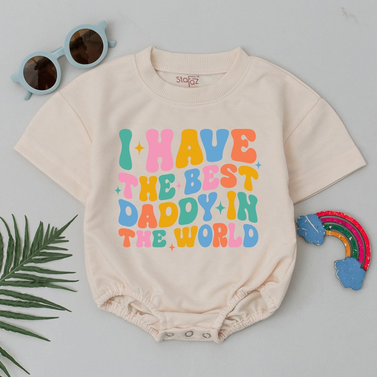 I Have The Best Daddy In The World Romper Retro Daddy's Girl Bodysuit First Father's Day Outfit Ba