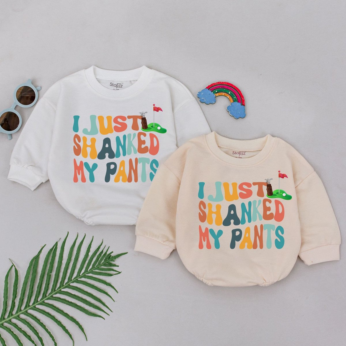 I Just Shanked My Pants Romper Retro Future Golfer Buddy Bodysuit Baby Announcement Romper Baby Boy