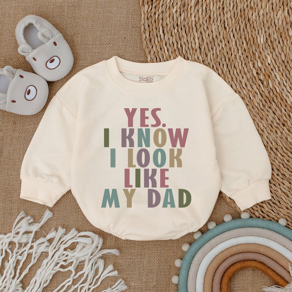 I know I look like my dad Romper Daddy Me Bodysuit Daddy's Girl Shirt Romper for Baby Girl Baby Gir