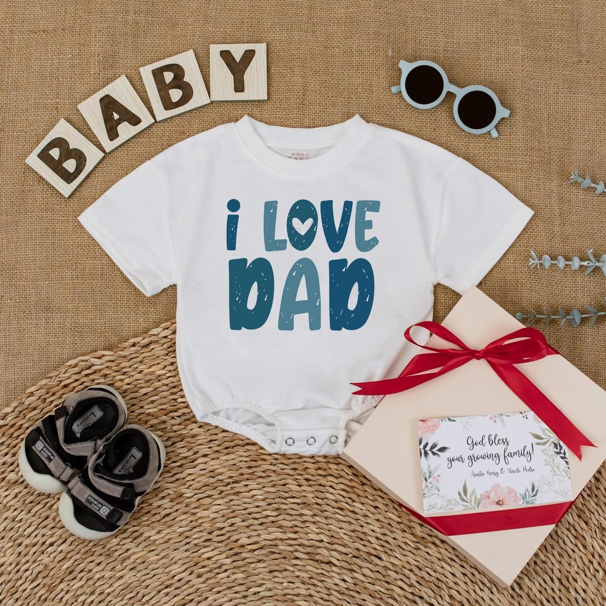 I Love Dad Baby Romper Dad Son Baby Bodysuit First Father's Day Outfit Cute Baby Boy Clothes Gift f 431