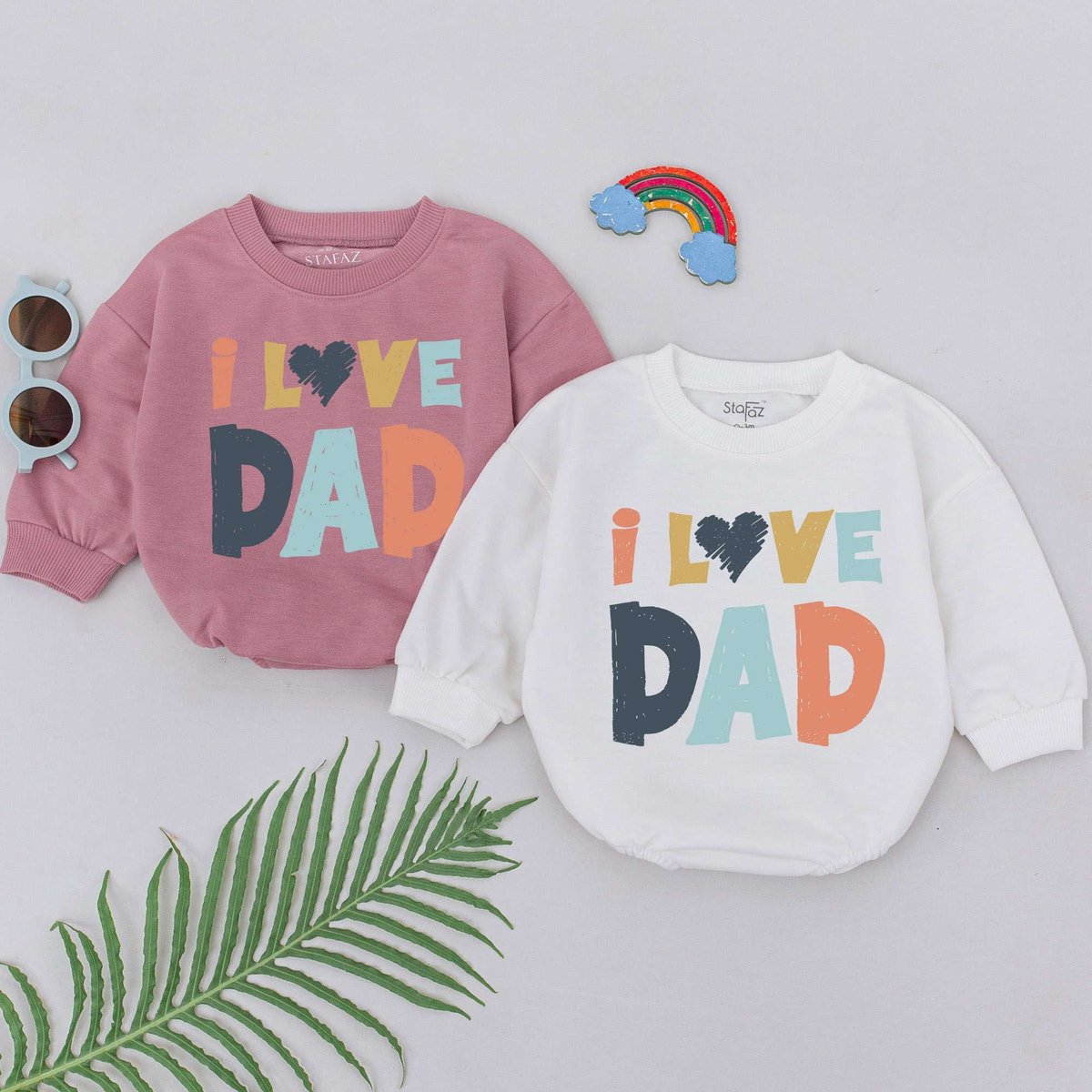 I Love Dad Romper Daddy's Girl Romper Daddy Baby Outfits Father's Day Gift For Daughter Baby Showe