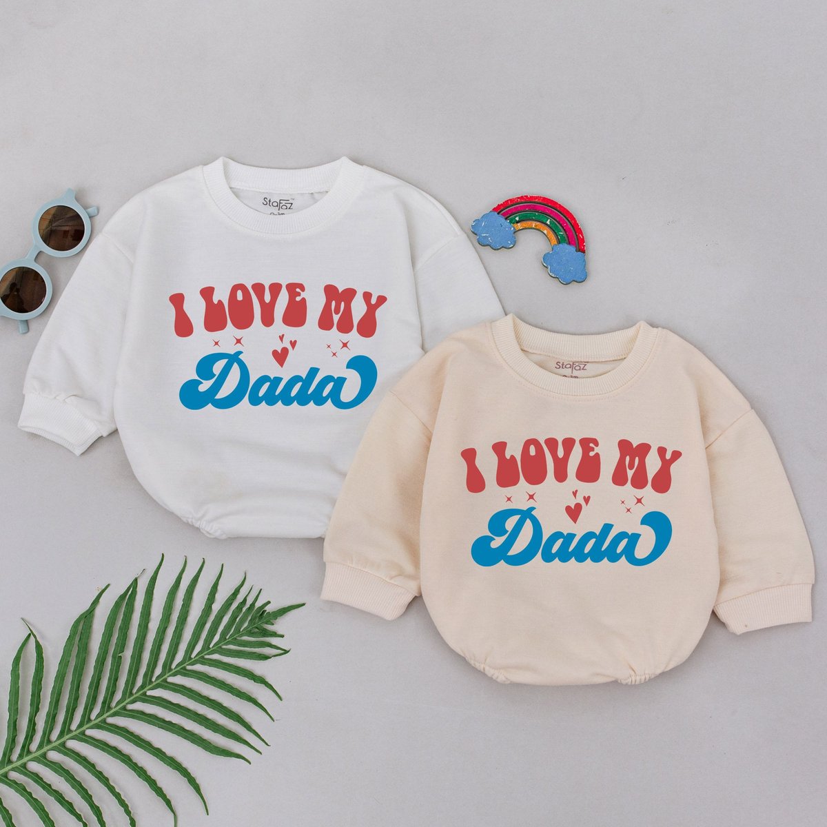 I Love My Dada Romper Retro Daddy's Girl Romper Daddy Baby Outfits Father's Day Gift For Daughter