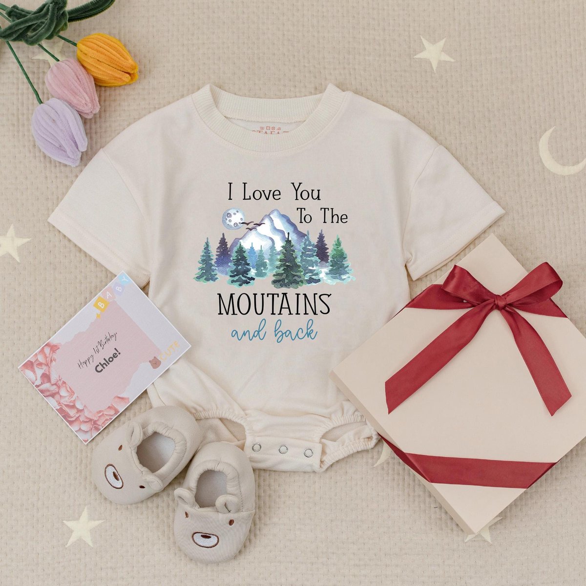 I Love You To The Mountains and Back Baby Romper Hiking Mountains Travel Little Adventurer Babysuit
