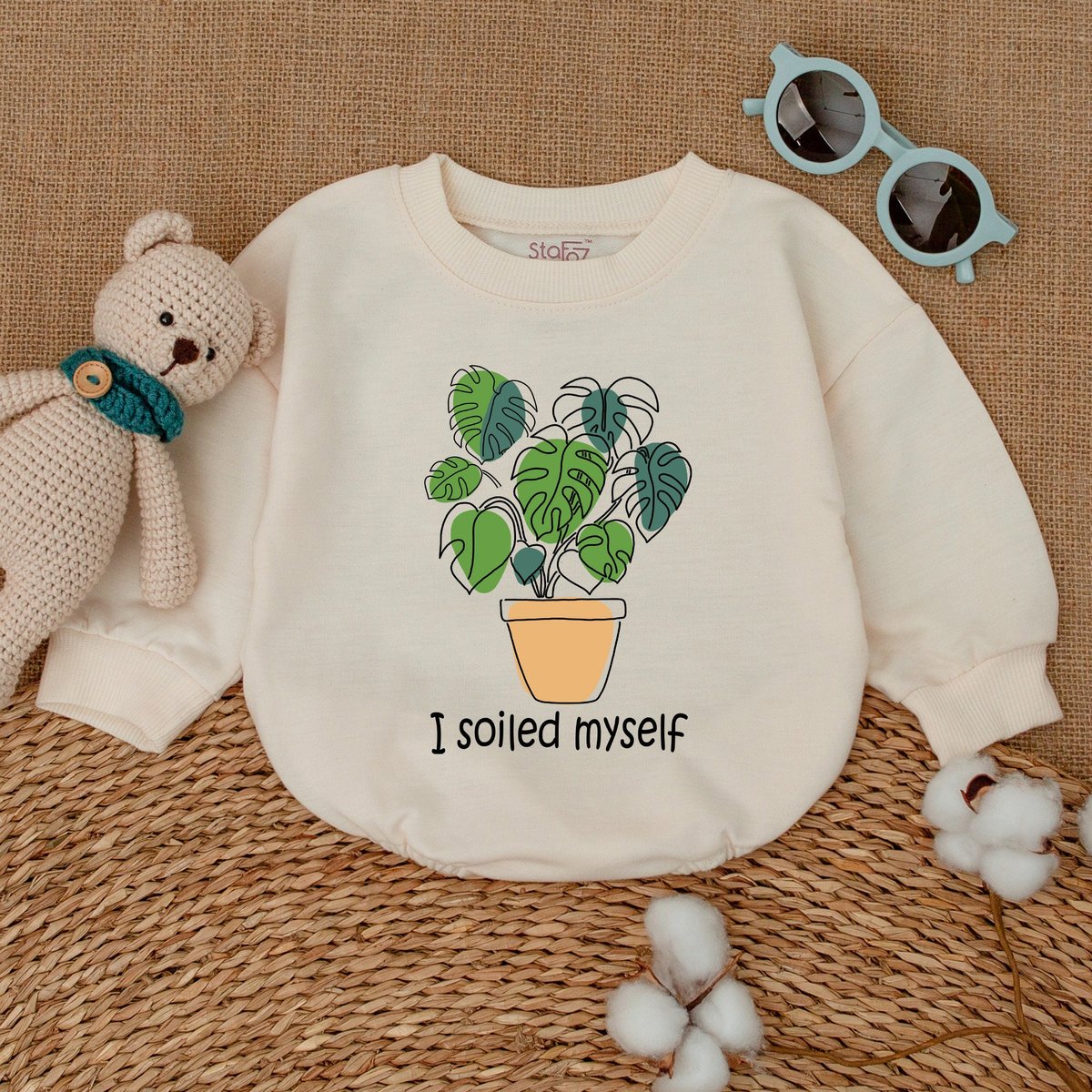 I Soiled Myself Baby Romper Little Monstera Baby Bodysuit Little Monstera Clothes Gender Neutral Bab 169