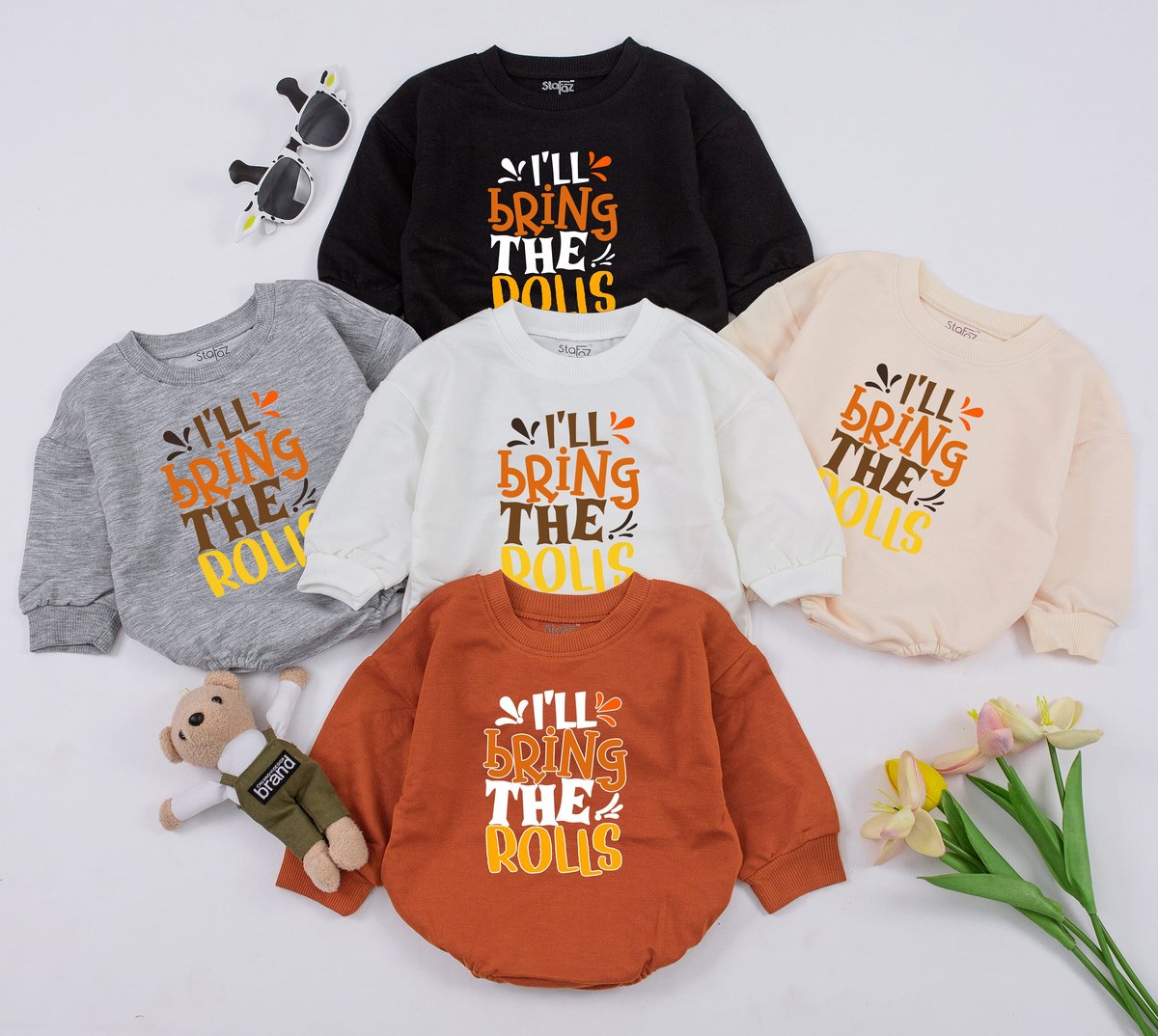 I'll bring the Rolls Natural Baby Romper Retro Fall Toddler sweater Autumn Kids Clothes Funny Thank 158