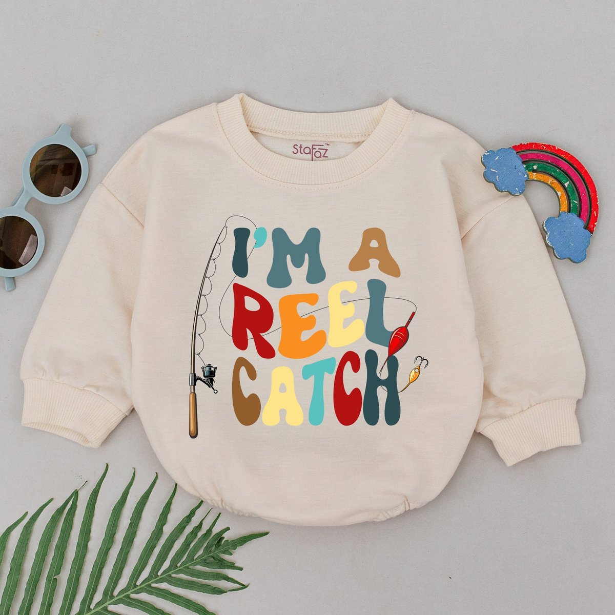 I'm A Reel Catch Romper Fishing Birthday Baby Romper First Birthday Outfit 1st Birthday Fish Baby B