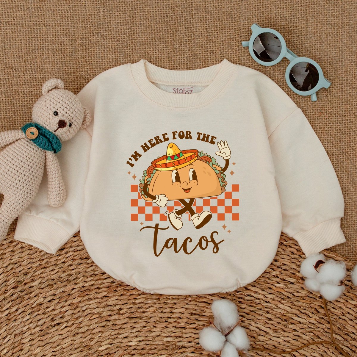 I'm Here For The Tacos Romper Cinco De Mayo Bodysuit Cinco De Mayo Clothes Baby Boy Outfit Newborn 172