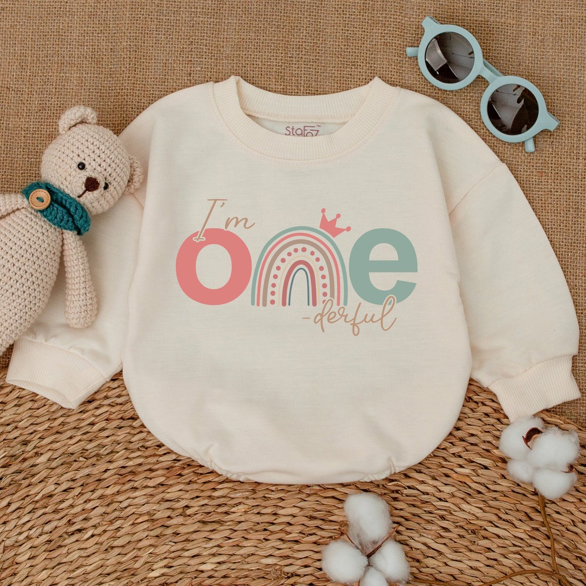 I'm Onederful Birthday Romper Onederful Rainbow Bodysuit 1st Birthday Bodysuit Baby Girl Birthday S 168