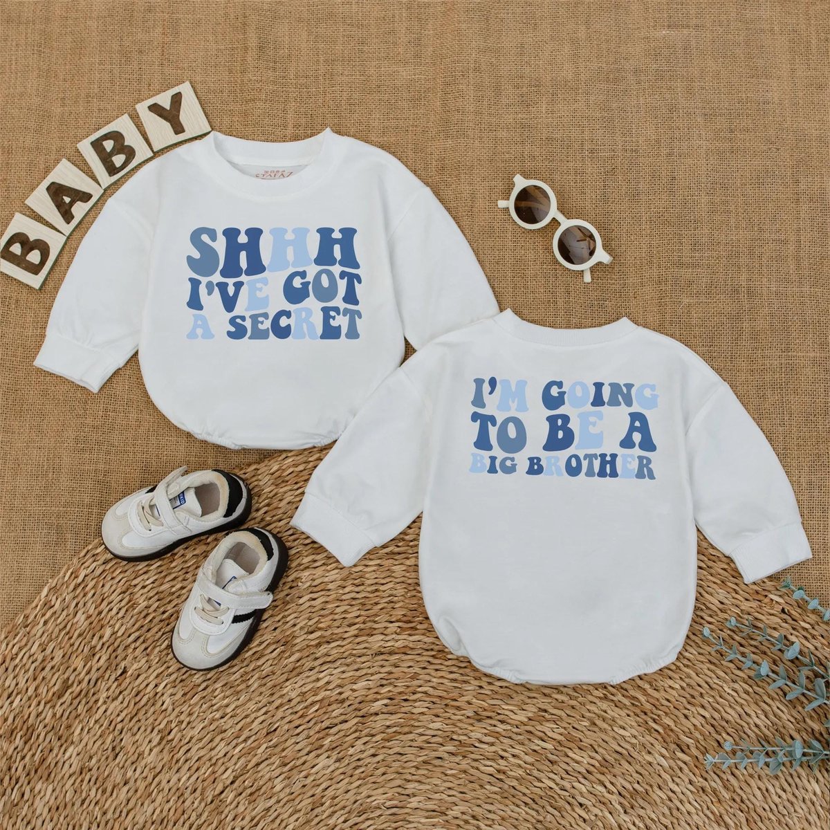 I've Got a Secret I'm Going to Be a Big Brother Baby Romper Big Brother Pregnancy Announcement Big 433