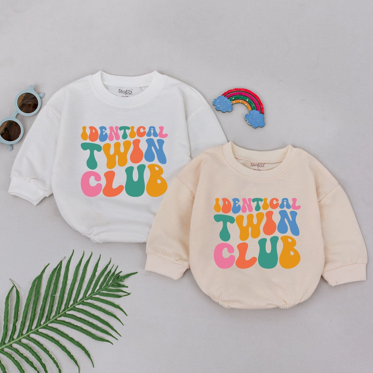Identical Twin Club Romper Best Friends Romper Besties Bodysuit BFF Soulmate Clothes Baby Boys Girls
