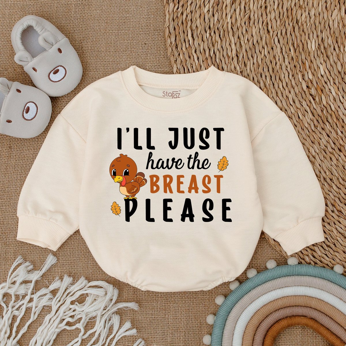Ill Just have the Breast Please Romper Thanksgiving Infant Outfit Baby Girl Clothes  Fall Baby S