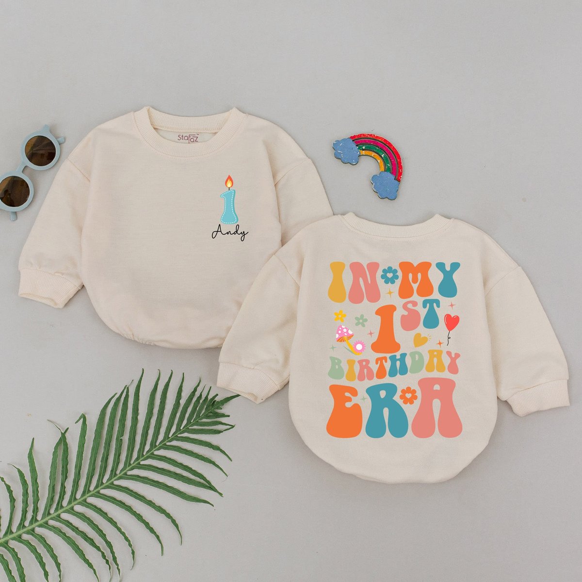 In My 1st Birthday Era Romper Birthday Baby Romper First Birthday Outfit One Year Old Birthday Bodys