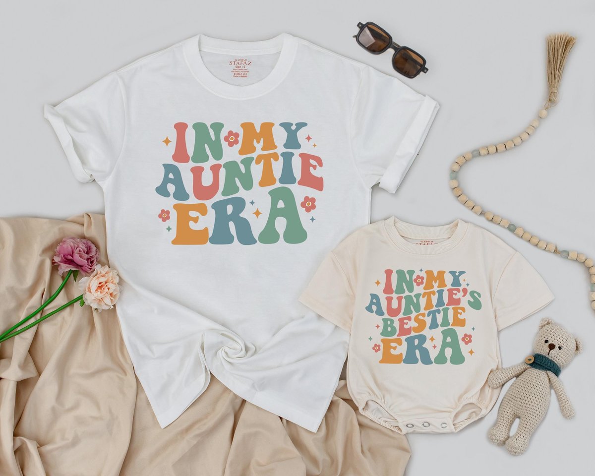 In My Auntie Era Matching Outfit Custom Family Gift Aunt Gift from NieceCool Aunt Shirt Baby Shower 168