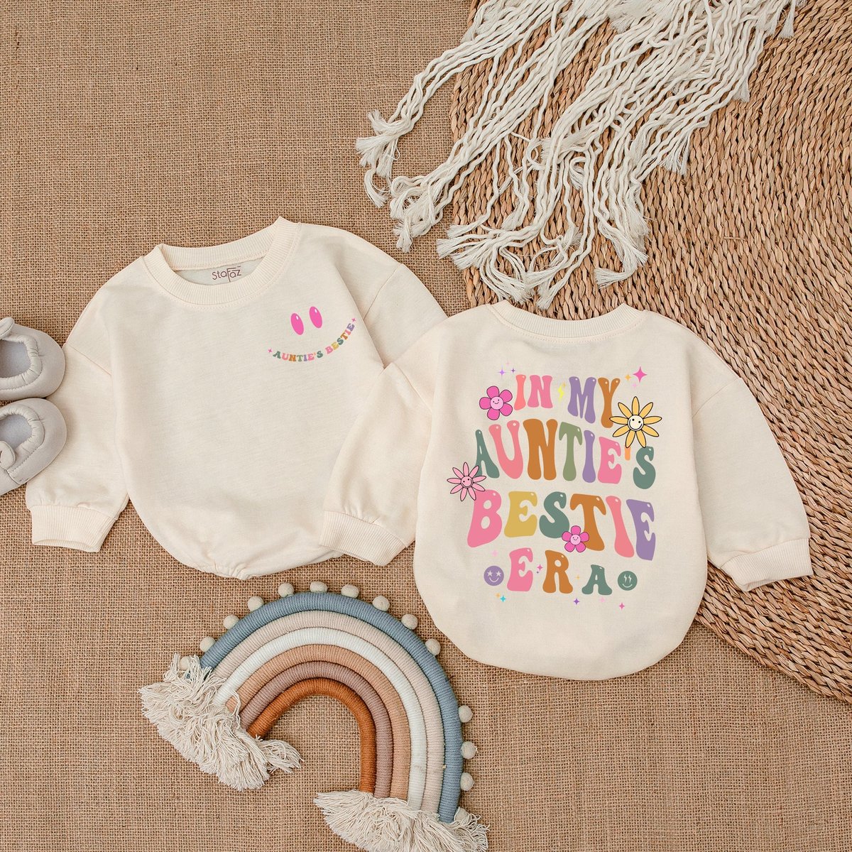 In My Auntie's Bestie Era Romper Baby Romper Newborn RomperGift from AuntAuntie Baby ShirtPregnanc