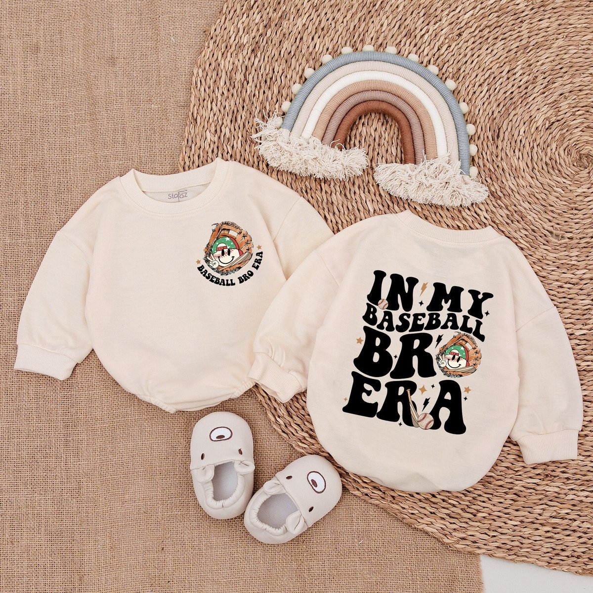 In My Baseball Bro Era Romper Baseball Brother Baby Outfit Bubble Romper Baby Clothes Baby Rompe