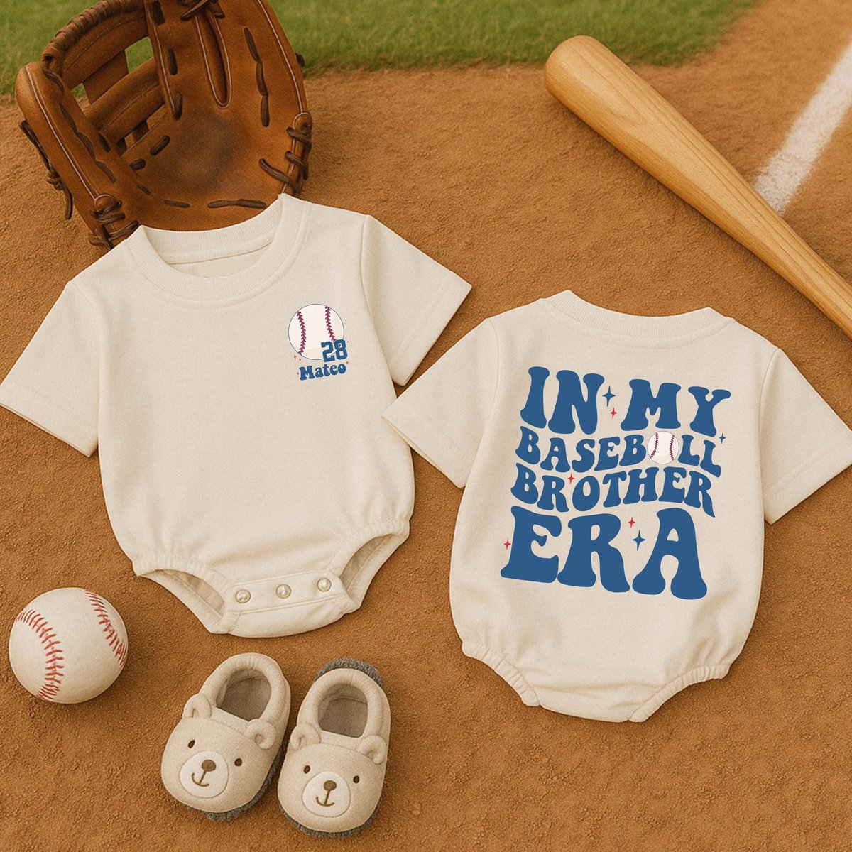 In My Baseball Brother Era Bubble Romper Baseball T Shirt Romper Game Day Baby Boy Clothes Summer Sp 190