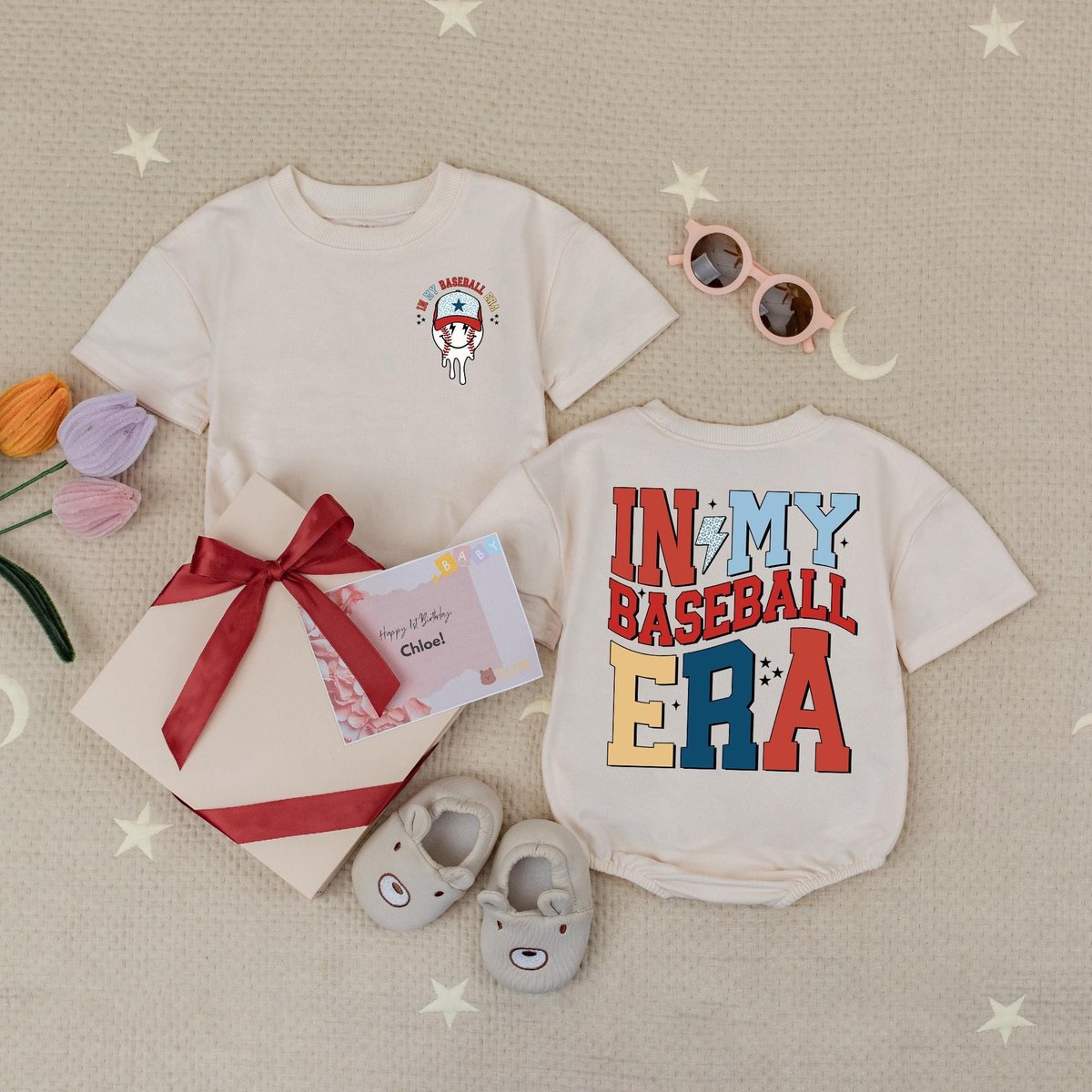 In My Baseball Era Romper Romper Baseball Season Babysuit Retro Baseball Bodysuit Baseball Game Day