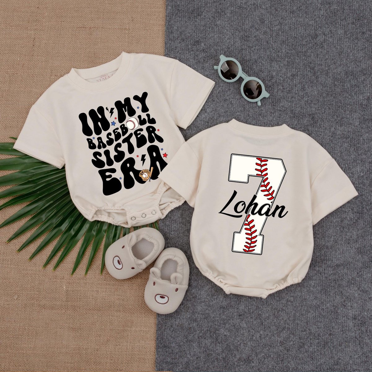 In my Baseball Sister Era Bubble Romper Game Day Baby Clothes Gameday Outfit Baby Clothes Short Slee 187