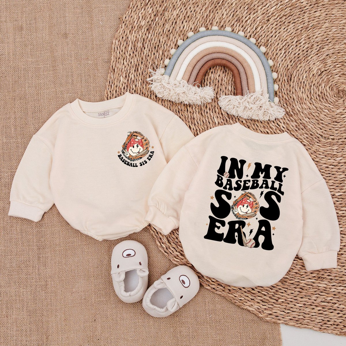 In My Baseball Sister Era Romper Baseball Sister Baby Outfit Bubble Romper Baby Clothes Baby Rom