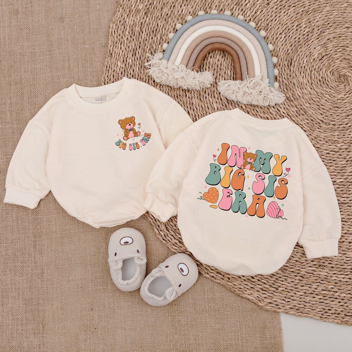 In My Big Sis Era Baby Boy Clothes Big Sis Baby Outfit Sweatshirt Bubble Romper Baby Clothes Baby