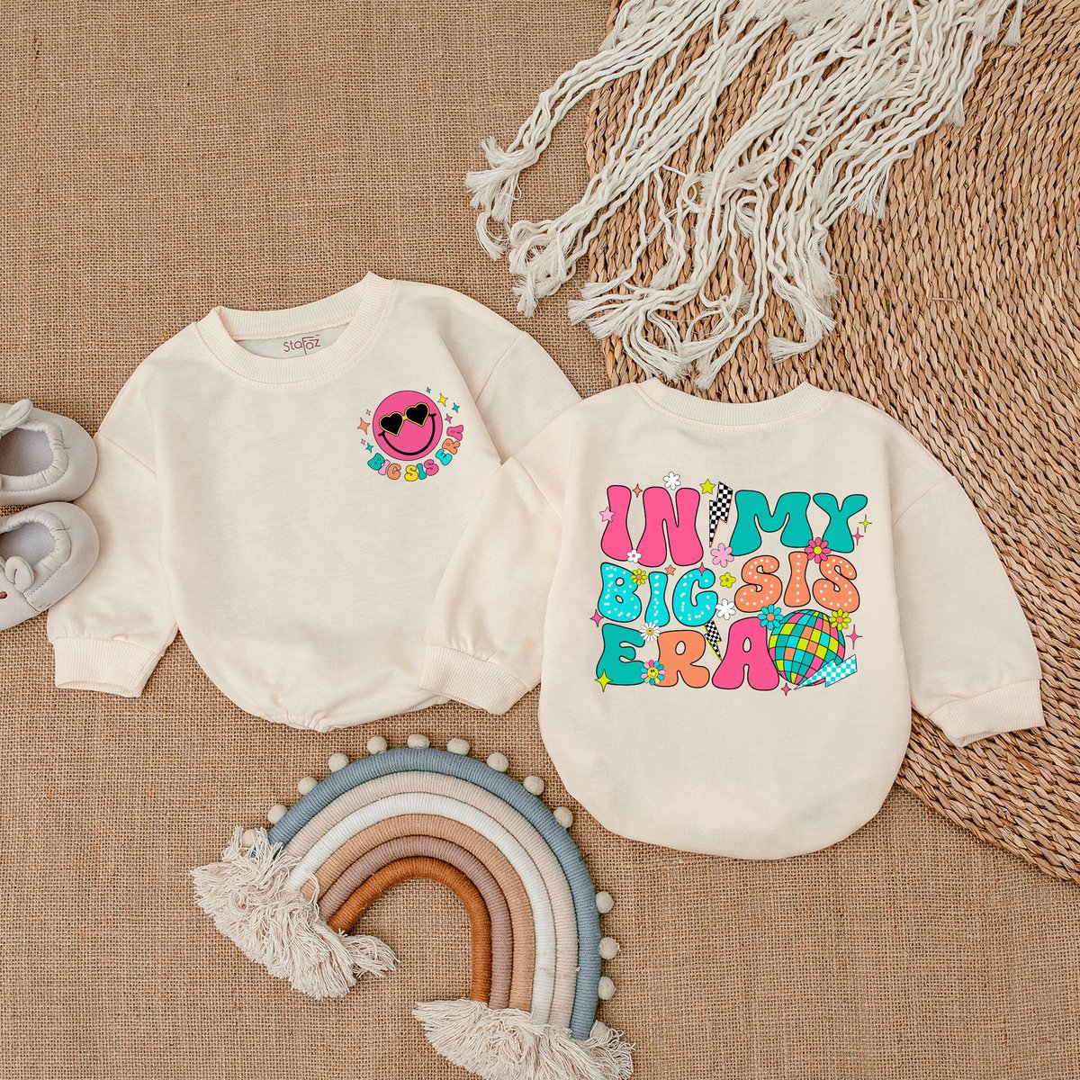 In My Big Sis Era Baby Bubble Romper Romper for Baby Girl Baby Girl Outfit Gift For Baby Girl Big Si