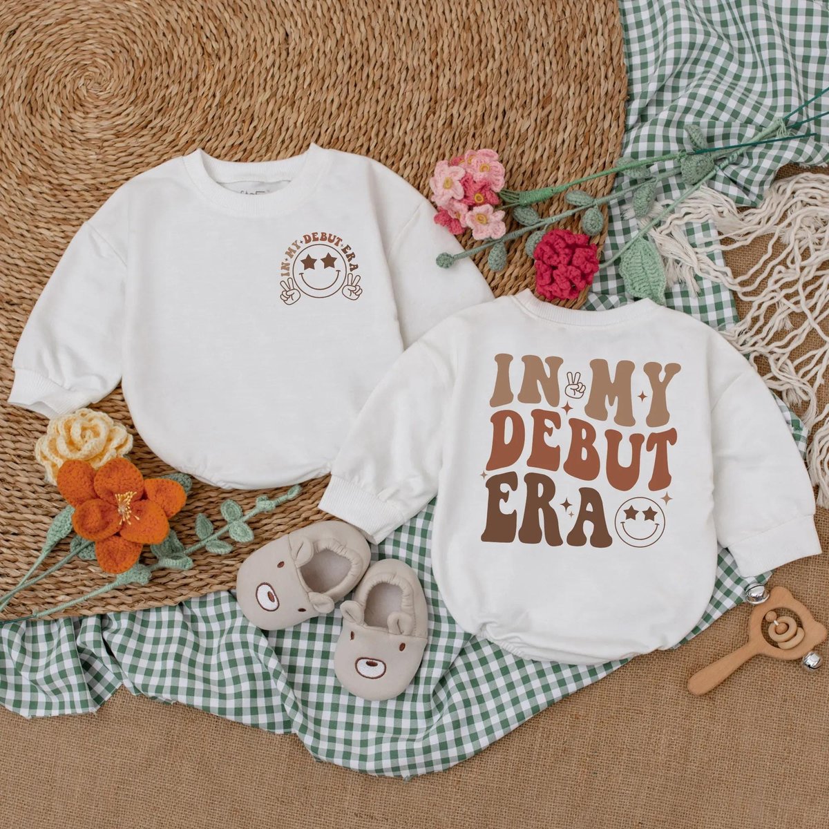 In My Debut Era Baby Romper Newborn Era Baby Bodysuit Baby Coming Home Outfit Pregnancy Reveal Newbo 429