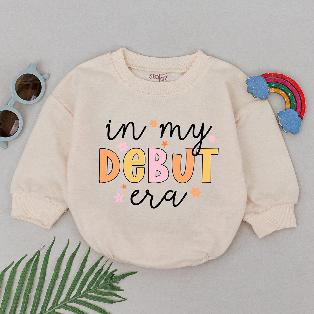 In My Debut Era Romper Spring Baby Romper New Baby Gift Baby Girl Boy Outfit Natural Baby Outfits Ne