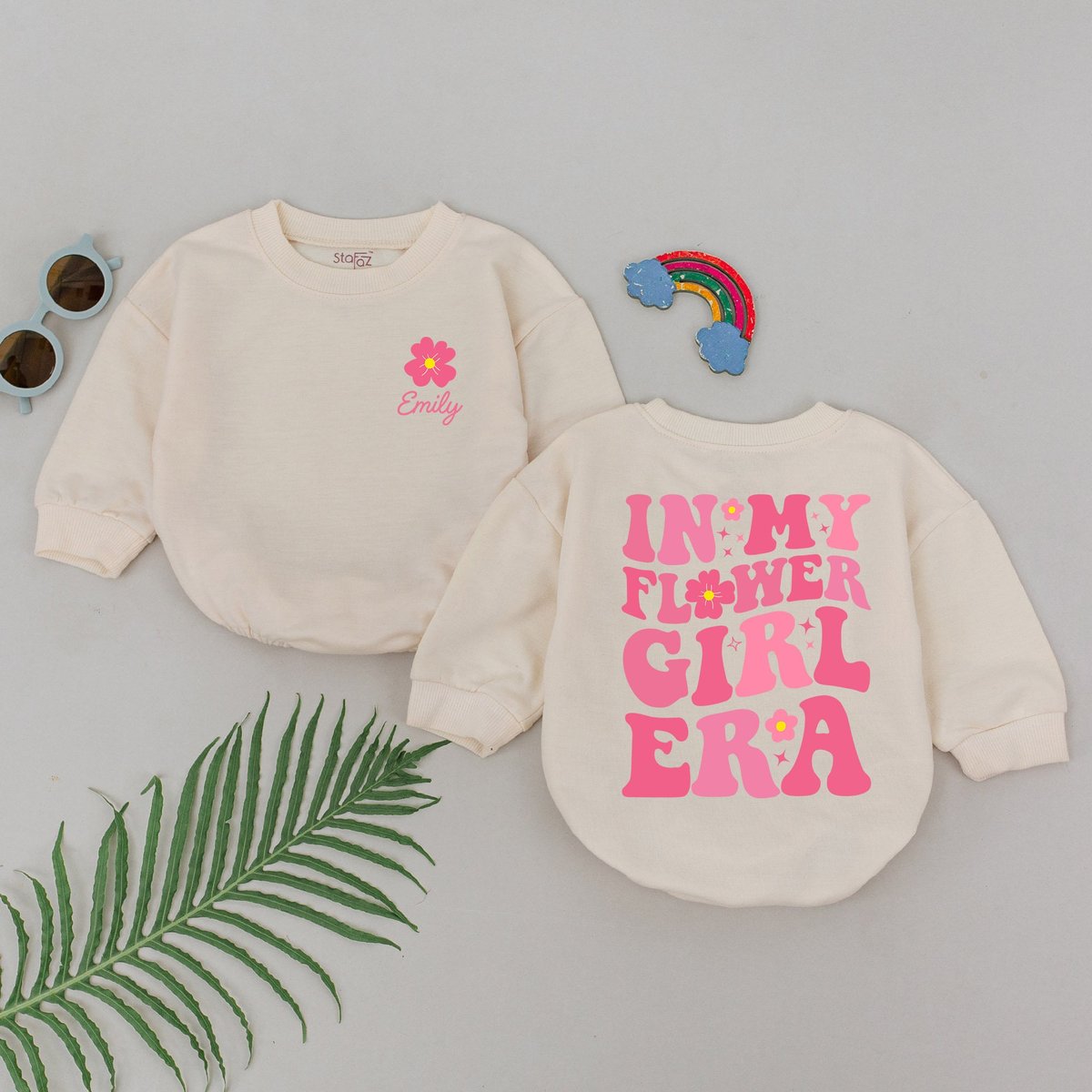 In My Flower Girl Era Romper Baby Flower Girl Bridal Party Shirts Bridesmaid Gift Baby Shower Gifts