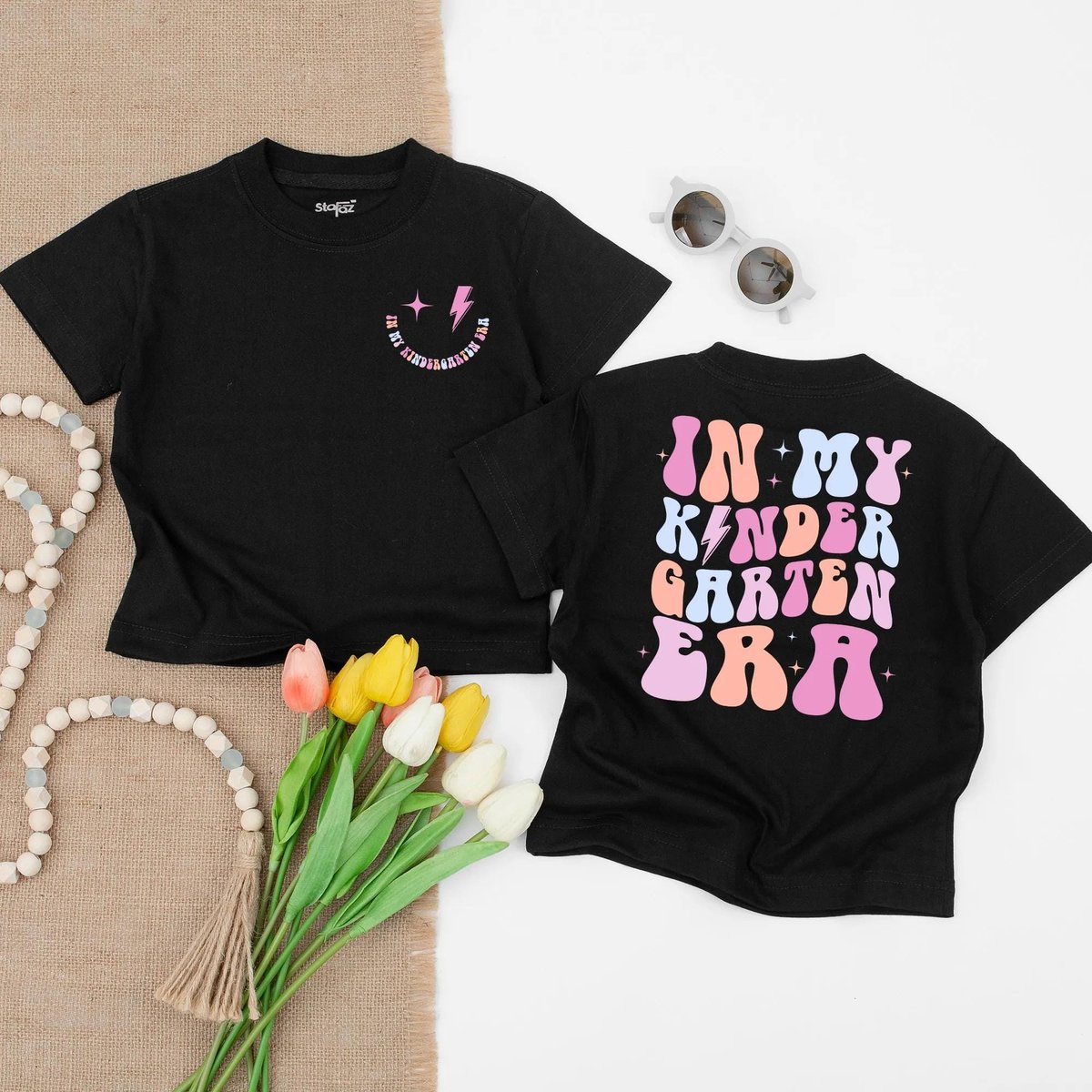 In My Kindergarten Era Shirt Retro First Day of School T Shirt Back to School Outfit for Kids Cute K 189