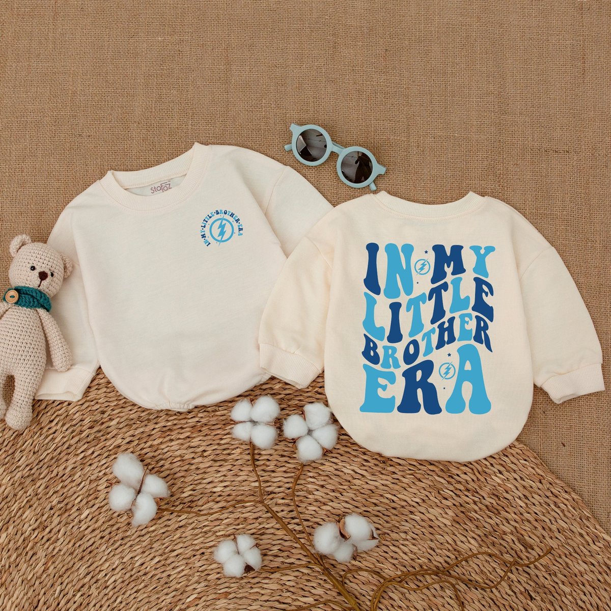 In My Little Brother Era Romper Little Brother Bodysuit Lil Brother Gift Romper for Baby Boy Newborn 170