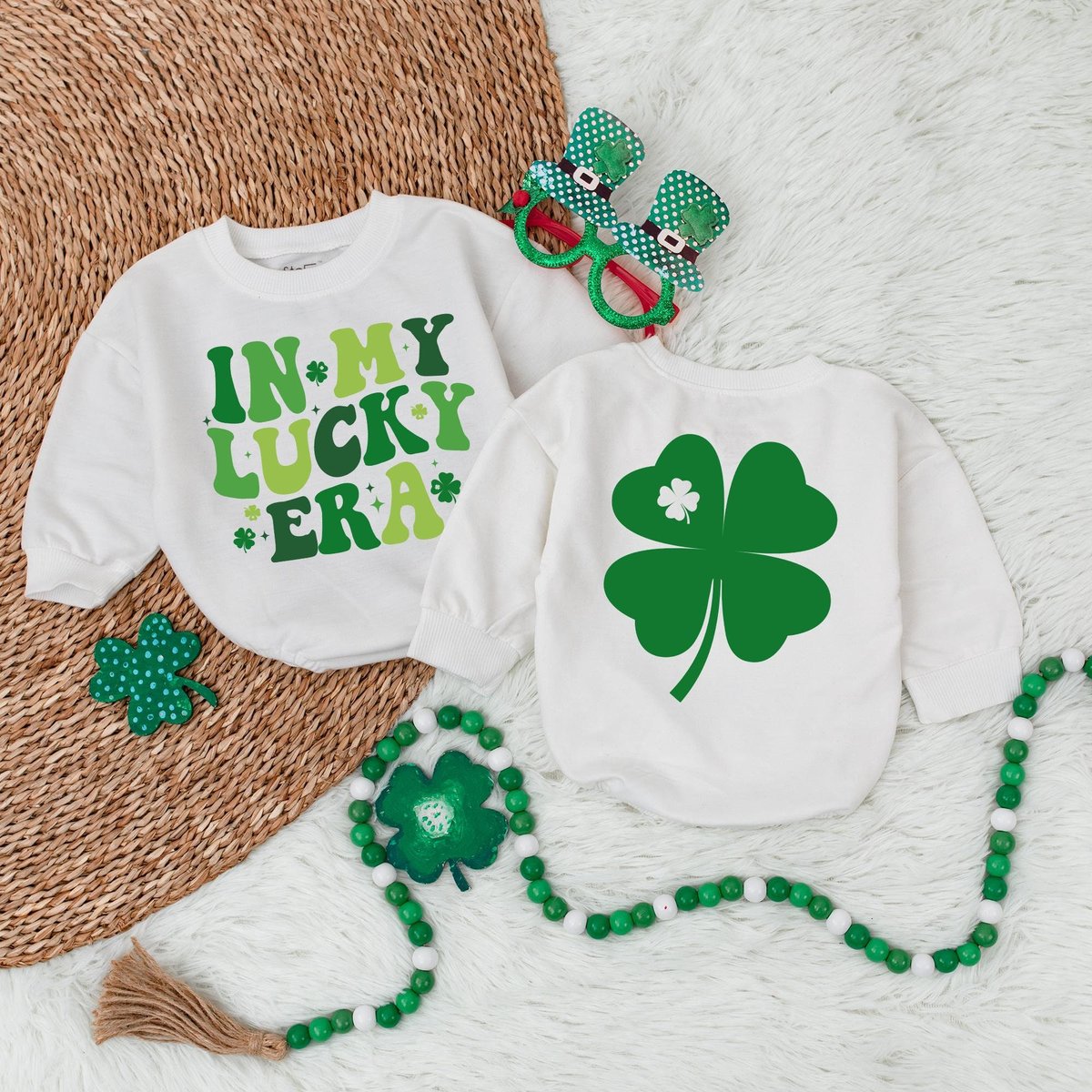 In My Lucky Era Bubble Romper St. Patrick's Day Girls Clothes Baby Shower Gift Romper Bodysuit Baby 185