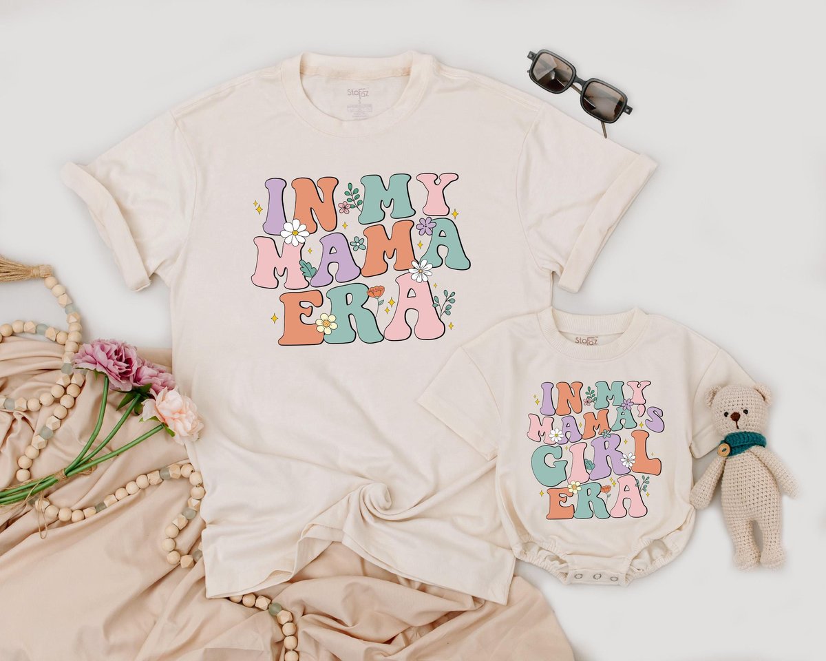 In My Mama Era Shirt Mommy and Me Matching Outfits Mother's Day Gift Retro Groovy Shirt Mom Life Te 188