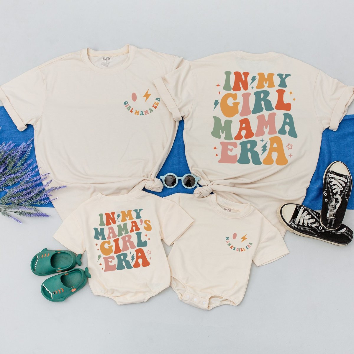 In My Mama's Girl Era Matching Outfit Custom Family New Mom Shirt Baby shower gift Mother's Day Gi 171