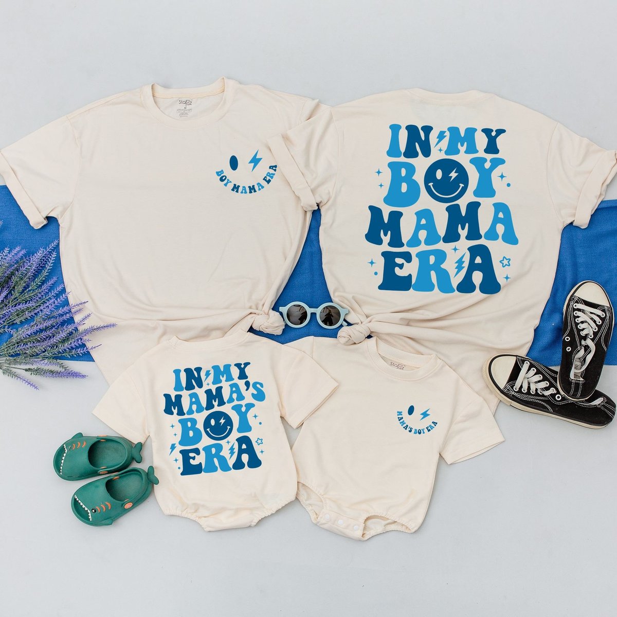 In My Mamas Boy Era Matching Outfit Custom Family New Mom Shirts Baby shower gift Mother's Day Gift 170