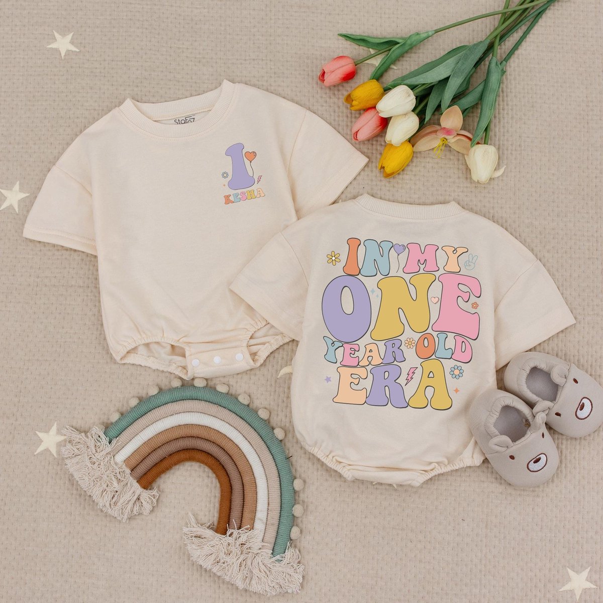 In My One Year Old Era Birthday Baby Romper First Birthday Baby Outfit 1st Birthday Baby Bodysuit Bu