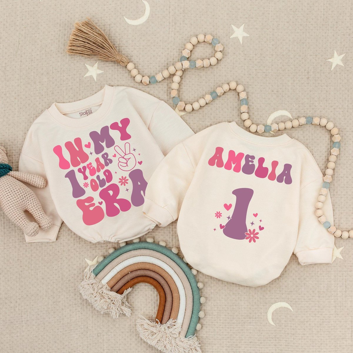 In My One Year Old Era Birthday Baby Romper First Birthday Baby Outfit 1st Birthday Baby Bodysuit