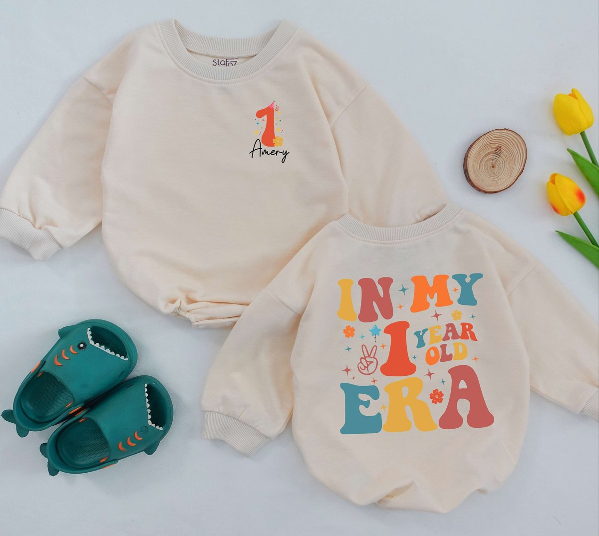 In My One Year Old Era Romper Birthday Baby Romper First Birthday Baby Outfit 1st Birthday Baby Body