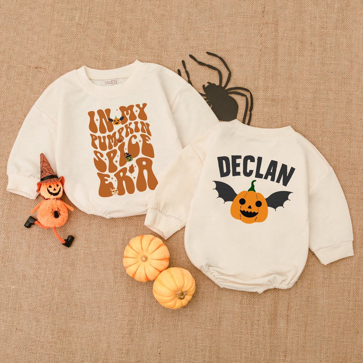 In My Pumpkin Spice Era Romper My First Halloween Outfit Bubble Romper Baby Shower Gift Pumpkin Body 176