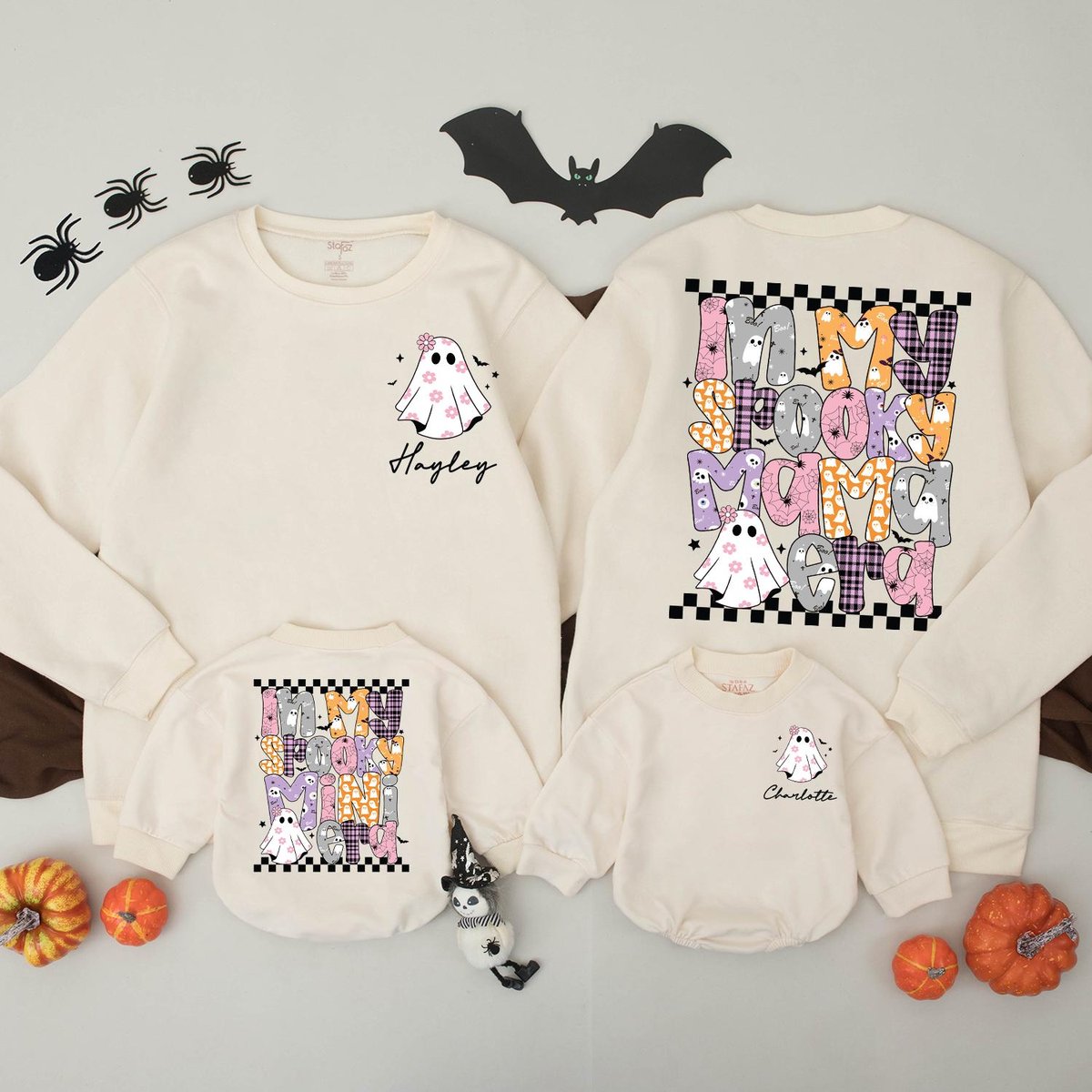 In My Spooky Mama and Mini Era Sweatshirt Halloween Mommy and Me Custom Halloween Family Outfit Cute 435