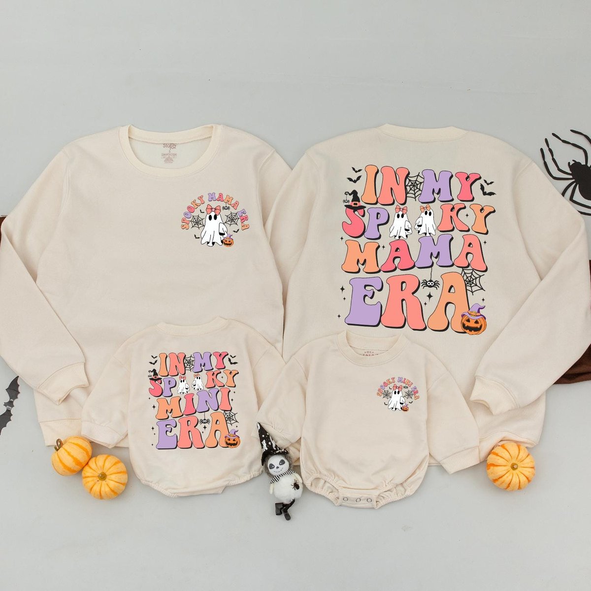 In My Spooky Mama Era Matching Outfit Retro Halloween Custom Family Spooky Mama Sweater Spooky Seaso 177