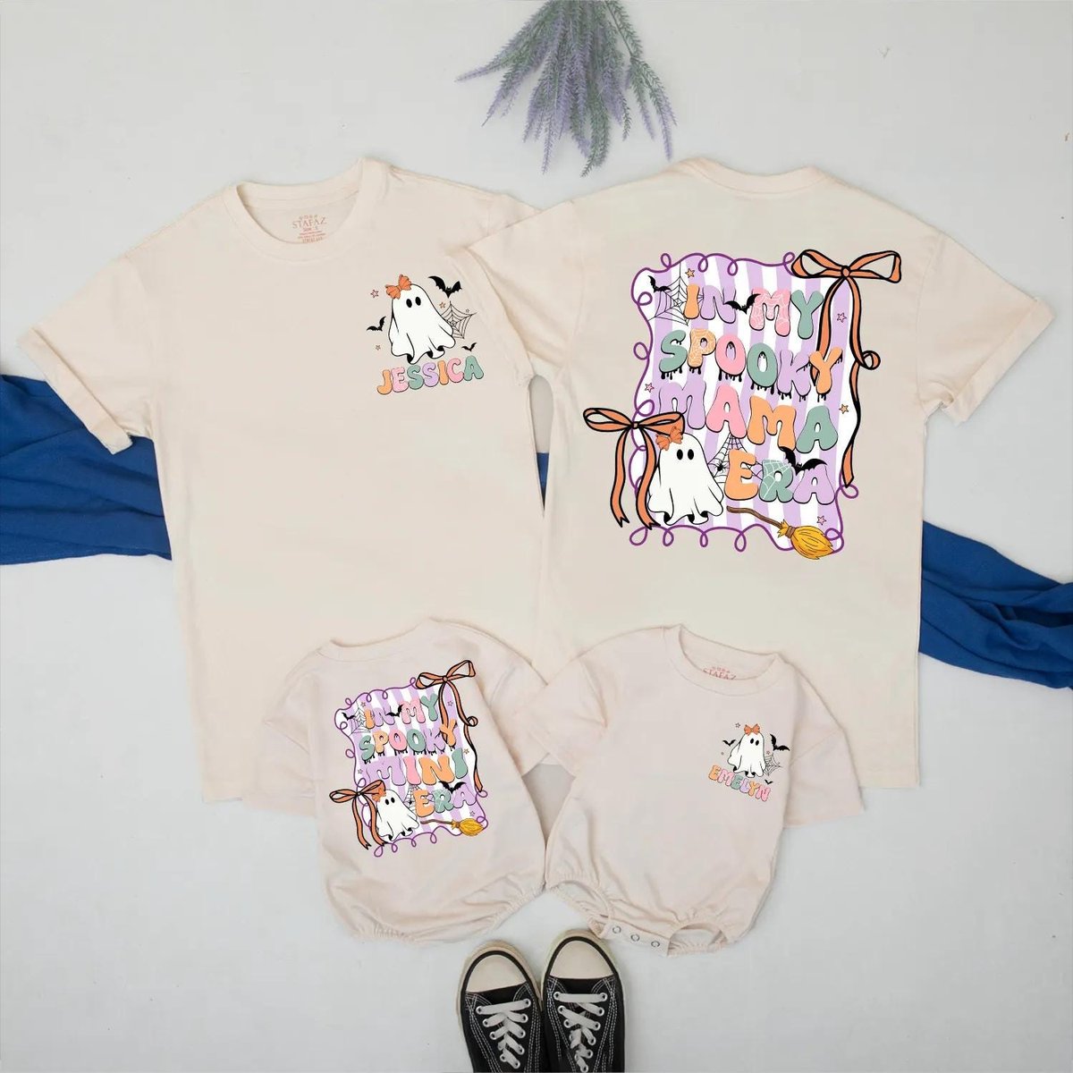 In My Spooky Mama Mini Era Matching Shirt Halloween Mommy and Me Outfit Cute Ghost Shirt Personalize 175