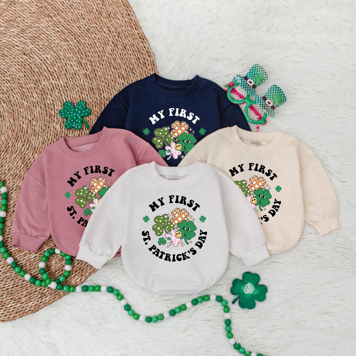 In My St. Patrick's Day Bubble Romper Patrick's Day Girls Clothes Baby Shower Gift Romper Bodysuit 184