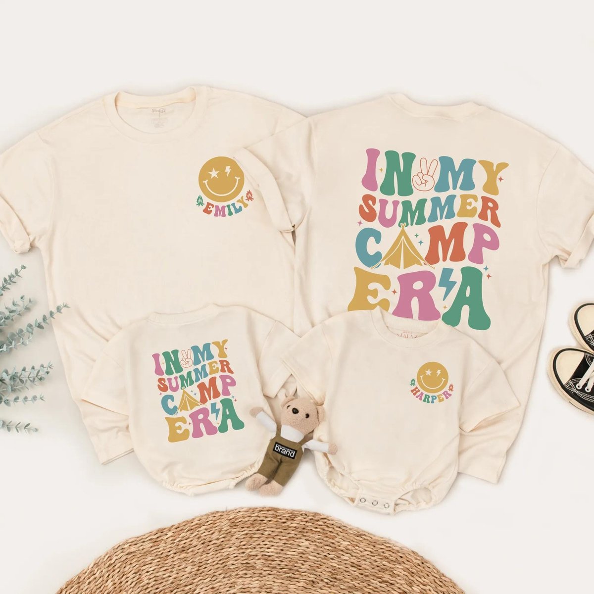 In My Summer Camp Era Matching Family Shirts Personalized Camp Outfit for Family Retro Camp Vacation 431