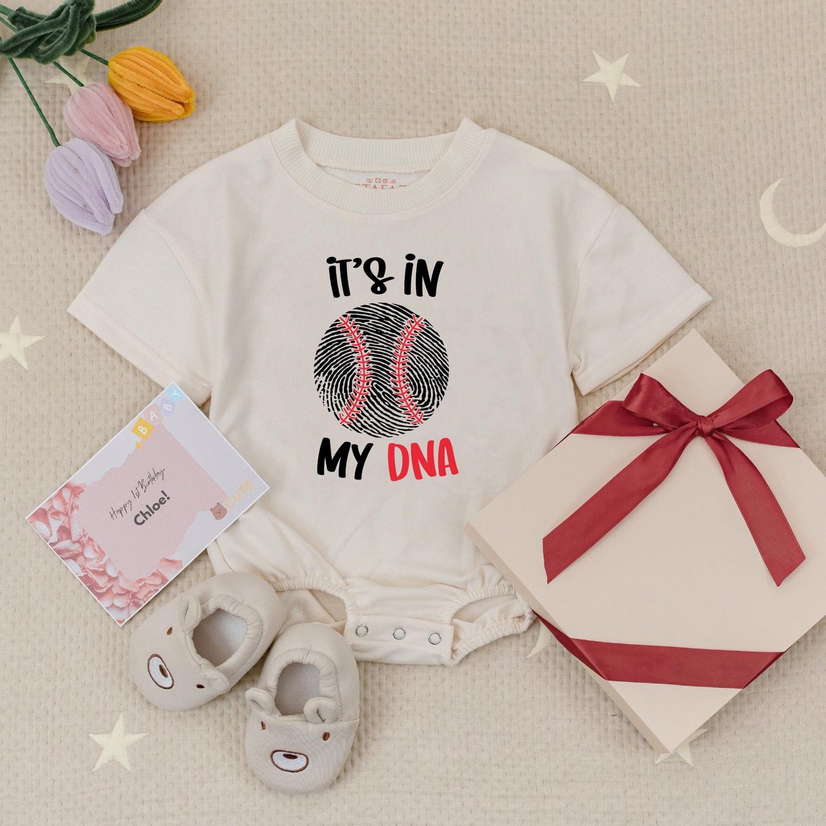 It's In My DNA Baseball Baby Romper Baseball Bodysuit Baby Sport Baseball Baby Gift I Like Baseball