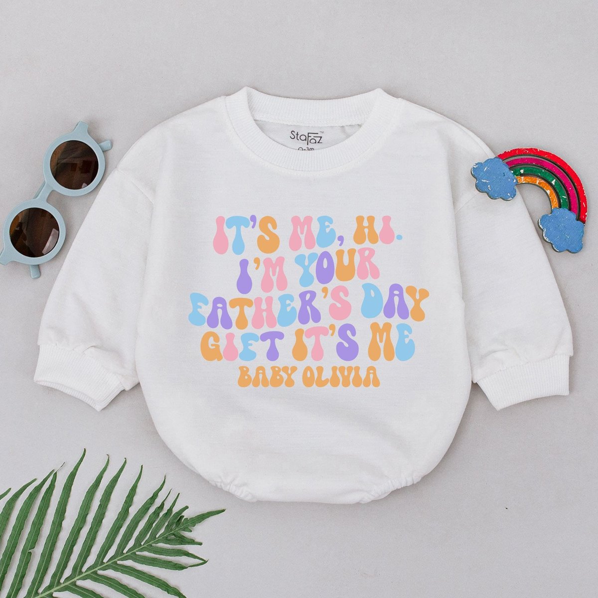 It's Me Hi I'm Your Father's Day Gift It's Me Baby Romper Daddy Baby Outfits First Father's Day
