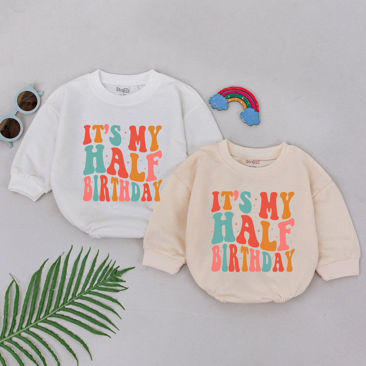 It's My Half Birthday Romper Half Birthday Girl Romper 6 Months Birthday Gift Birthday Outfit Newbo