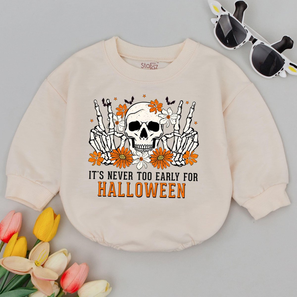It's Never Too Early For Halloween Baby Romper First Halloween Baby Bodysuit Sweatshirts Halloween 177