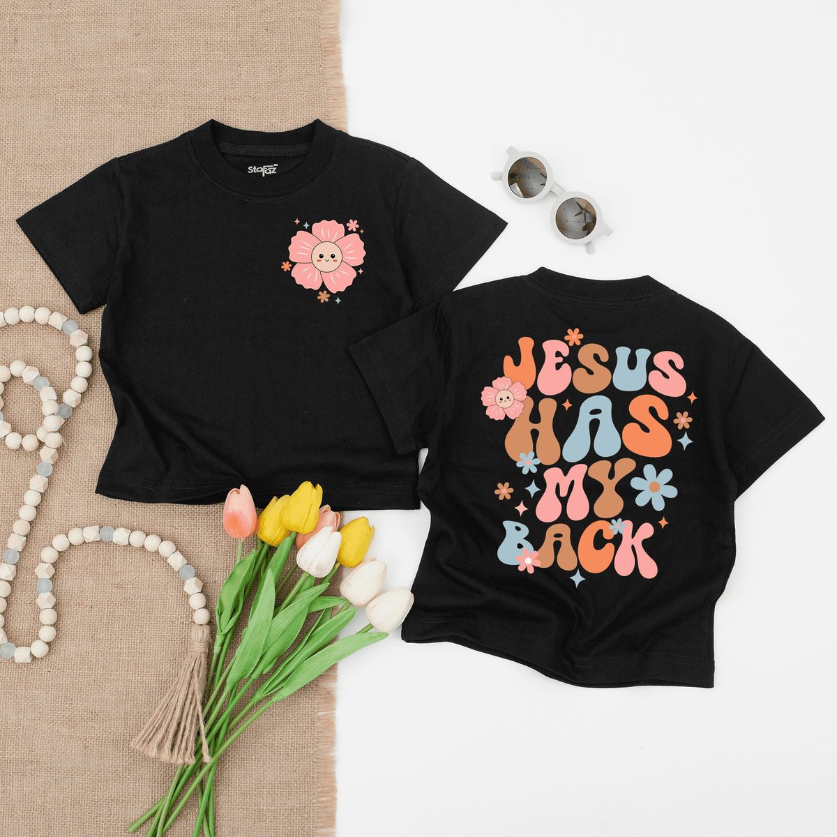 Jesus Has My Back Kids Shirt Jesus Natural Infant Christian Graphic Tee Funny Toddler Shirt Funny Yo 172
